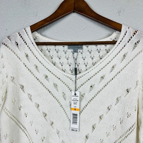 NEW! Joseph A Open Knit Sweater Top Tunic - S - Picture 2 of 4